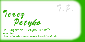 terez petyko business card